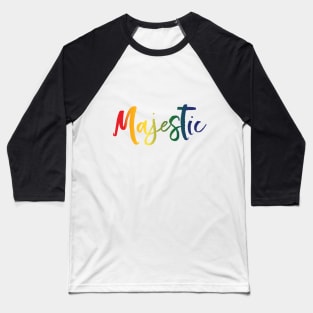 Majestic Rainbow Baseball T-Shirt